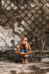 Young hipster woman posing