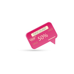 Discount card, vector illustration.