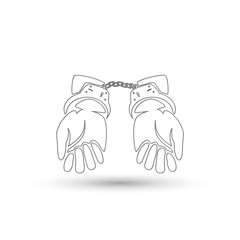 human hands handcuffed