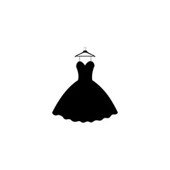 Vector illustration of a black dress