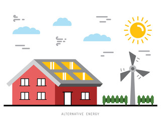 Alternative energy illustration