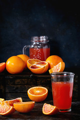 Obraz na płótnie Canvas Blood oranges with juice