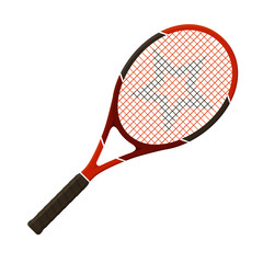 Vector illustration. Tennis racket isolated on white background
