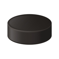 Vector illustration. Hockey puck isolated on a white background