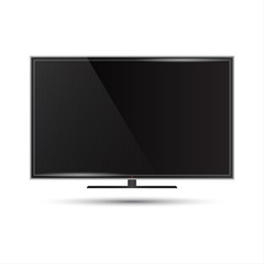 Vector illustration of a modern flat screen television