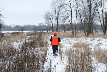 Man pheasant hunting