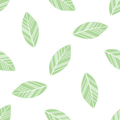 green seamless leaves