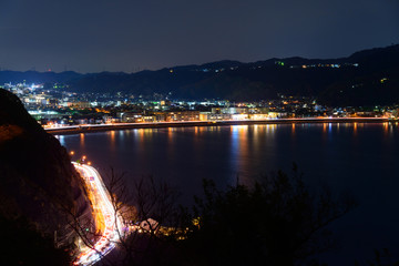 Night scene of Zushi and Hayama in Kanagawa, Japan