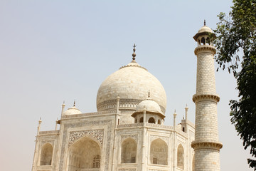 Fototapeta na wymiar Closeup of beautiful monument Taj Mahal