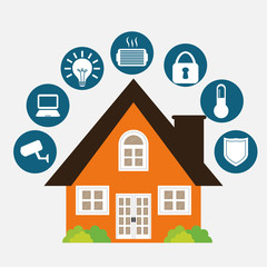 Smart house icon design