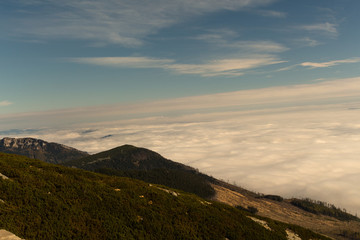 Obraz premium Mountains in the High Tatras with clouds
