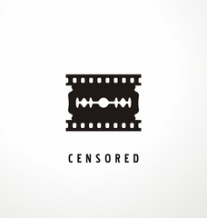 Creative symbol concept for movie censure
