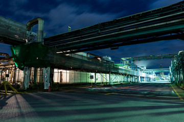 Industry manufacture at night