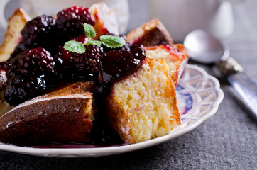 Sweet baked cake