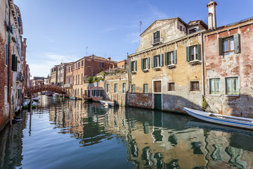 Cityscape of the beautiful city of Venice, Italy