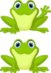 Fototapeta premium Kreskówka ładny żaba