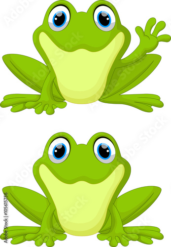 "Cute frog cartoon" Stock image and royalty-free vector files on