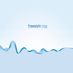 Abstract background with line freestyle  design. Vector background