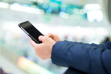 Woman use of mobile phone