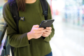 Woman use of smart phone