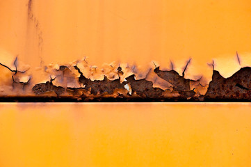 Colorful rusty metal panel
