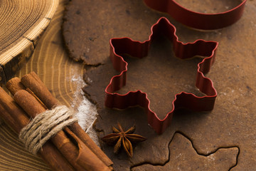 Baking Christmas gingerbread