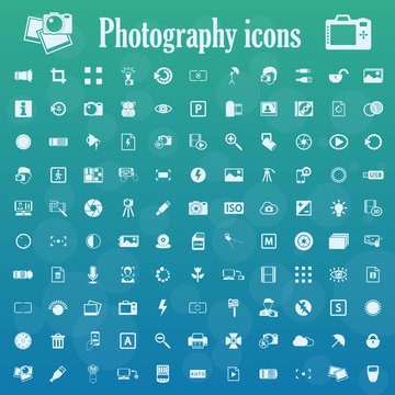 photography icons set