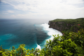 view to the ocean from a cliff