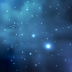 Abstract vector background with night sky and stars
