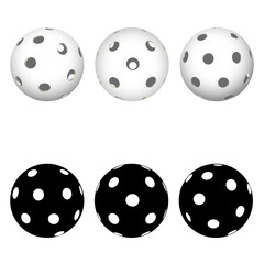 Floorball ball for logo the team and the cup