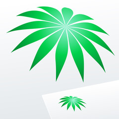 Abstract vector logo. Emblem for Ecology, Pharmacy, Cosmetics, Medicine activity