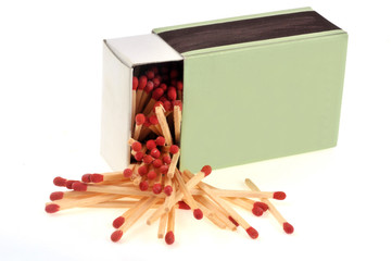 Boîte d'allumettes renversée