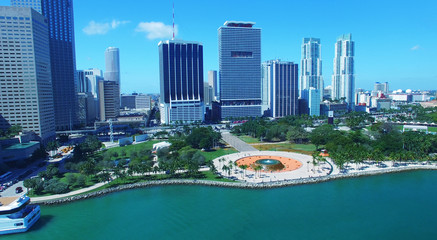 Fototapeta premium Downtown Miami, Florida. Amazing aerial view
