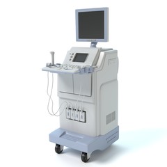 3d illustration of an ultrasound machine