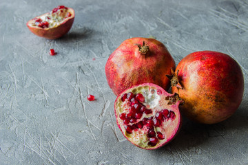 Juicy pomegranate fruit 