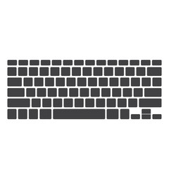 Blank black computer keyboard button layout template with letters, vector illustration eps 10