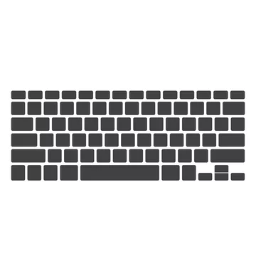 Blank black computer keyboard button layout template with letters, vector  illustration eps 10 Stock Vector | Adobe Stock
