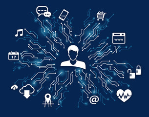 digital communication concept