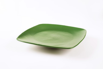 green dinner plate