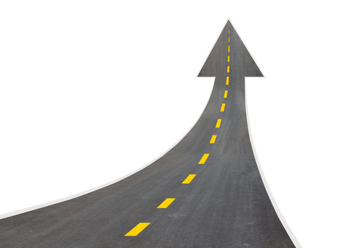 Road going up llike arrow