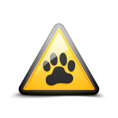 Dog Animal Hazard sign