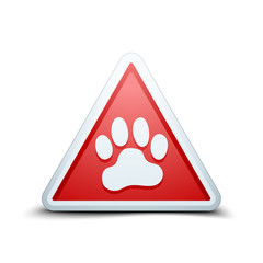 Dog Animal Hazard sign