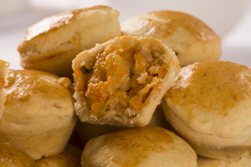 Empada Brazilian snack. pie with shrimp