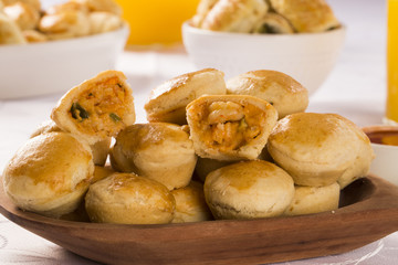 Empada Brazilian snack. pie with shrimp