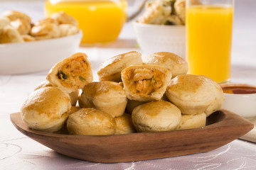 Empada Brazilian snack. pie with shrimp
