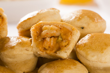 Empada Brazilian snack. pie with shrimp