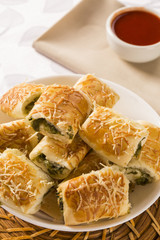 Brazilian snack. Escarole endive snacks.