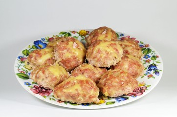 Tasty meatballs on a plate