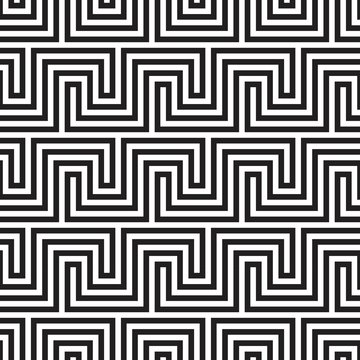 Vector seamless texture. Modern abstract background. Repeated monochrome pattern of polygonal lines.