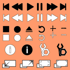 Two sets of player icon on cream background